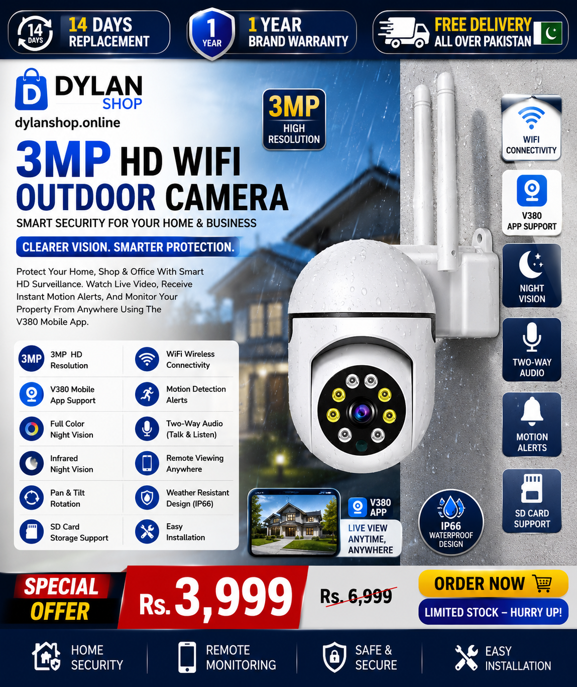 Abuses-D V380 3MP WiFi Outdoor Camera