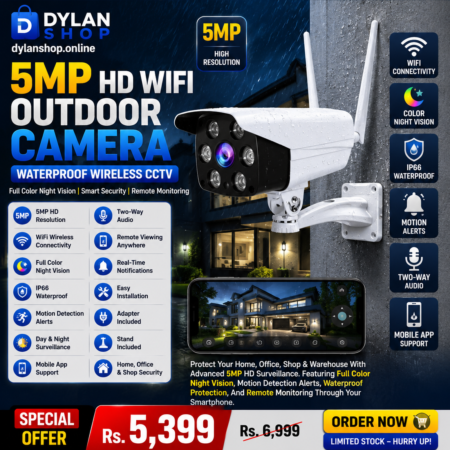 Outdoor 5MP IP Wifi Camera Water Proof Wireless CCTV HD with