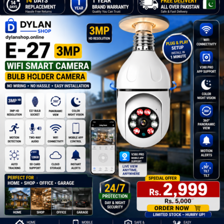 Dylan E-27 (3MP) Wireless CCTV Camera